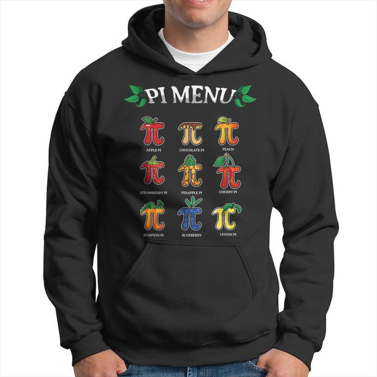 Pi Menu Different Pie Math Day Mathematics Happy Pi Day Hoodie