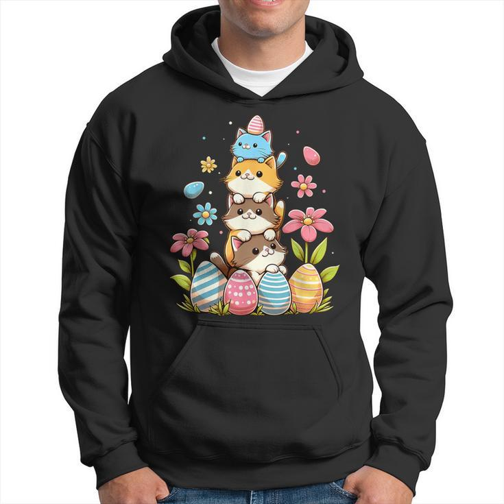 Pile Of Kitty Cats Easter Day Cute Cat Lover Cat Owner Hoodie