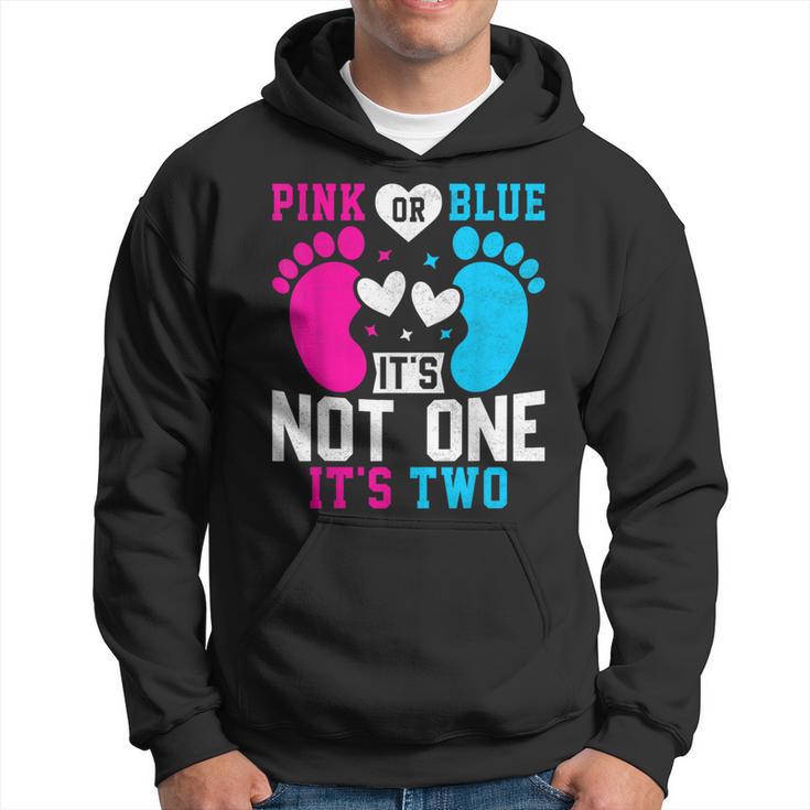 Pink Or Blue It's Not One It's Two Twins Gender Announcement Hoodie