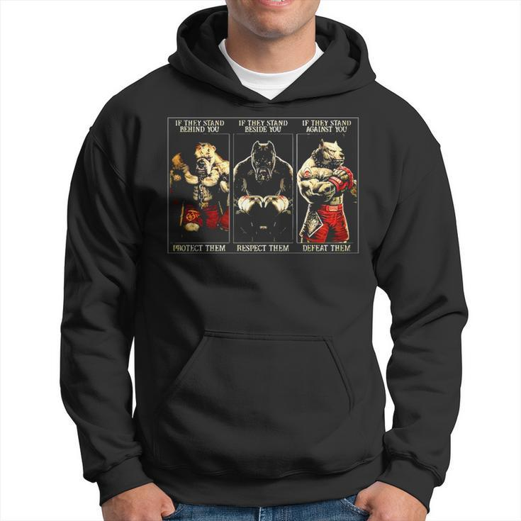 Pitbull Boxing Protect Respect Defeat Hoodie