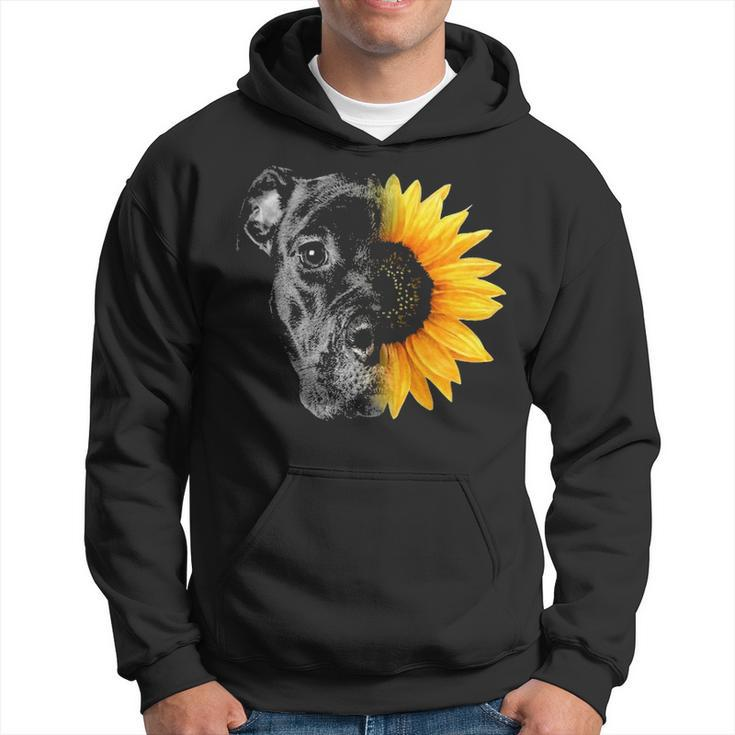 My Pitbull Is A Sunflower She's A Sunshine Hippie Sunflower Hoodie