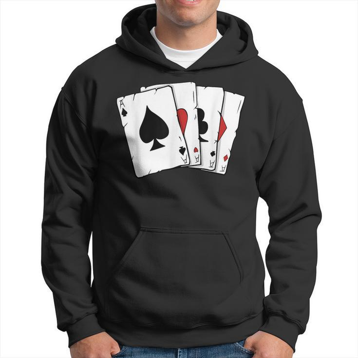 Poker Cards Four Aces Poker Lovers Hoodie