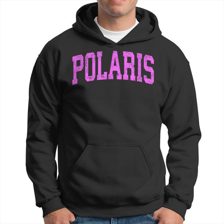 Polaris Montana Mt Vintage Athletic Sports Pink Hoodie