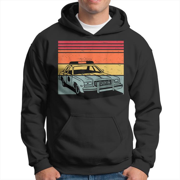 Police Car Tv Cop Shows Vintage Retro 70S & 80'S Sunset Hoodie