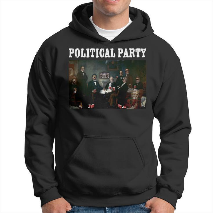 Political Party Abe Lincoln Founding Fathers Beer Drinking Hoodie