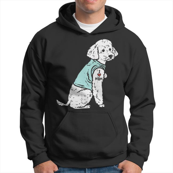 Poodle I Love Mom Tattoo Cute Pet Dog Owner Lover Hoodie