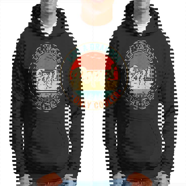 Poppi Like A Grandpa Only Cooler Retro Father's Day Men Hoodie