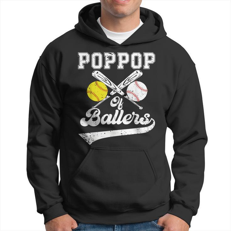 Poppop Of Ballers Softball Baseball Player Father's Day Hoodie