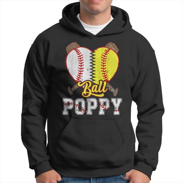 Poppy Of Both Ball Poppy Baseball Softball Pride Hoodie