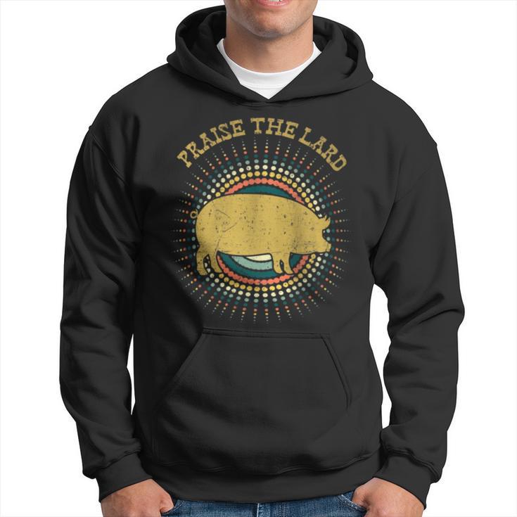 Praise The Lard Bbq Pig & Hog Lovers Vintage Hoodie