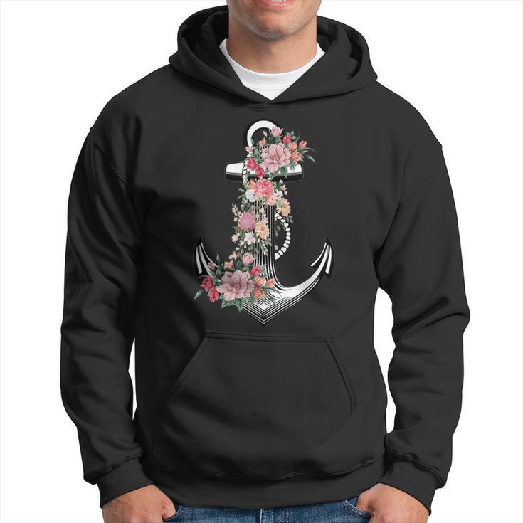 Preppy Nautical Anchor For Sailors Boaters & Yachting Hoodie