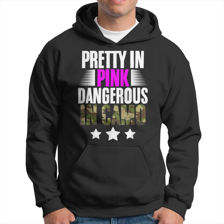 Pretty Pink Dangerous In Camo Hunting Hobby Hoodie