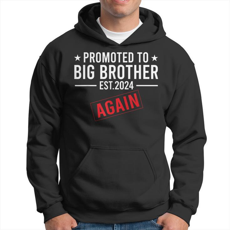 Promoted To Big Brother Again 2024 Baby Announcement Sibling Hoodie