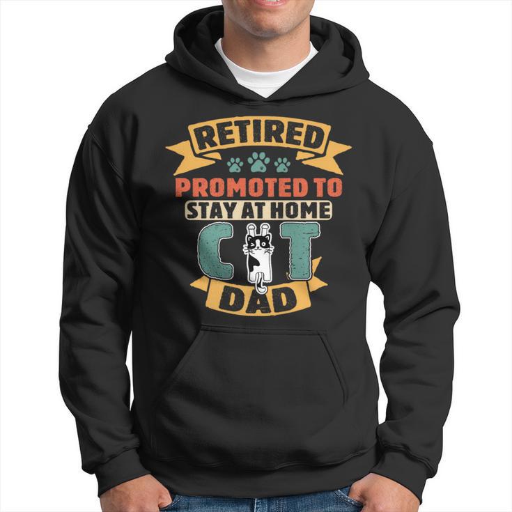 Promoted To Cat Dad Retirement Cats Owner And Lovers Hoodie