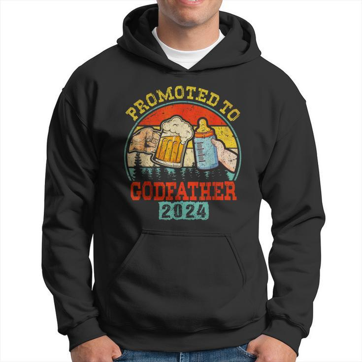 Promoted To Godfather Est 2024 First Time Daddy Father's Day Hoodie
