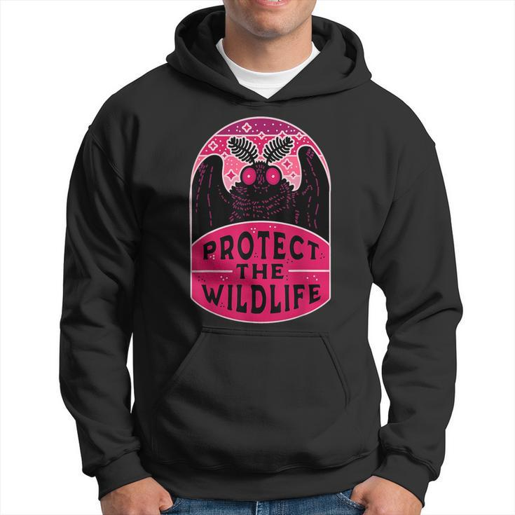 Protect The Wildlife Mothman Vintage Cryptid Hoodie