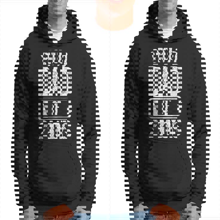 Proud Dad Of 2 Boys Daddy Of Two Sons Hoodie