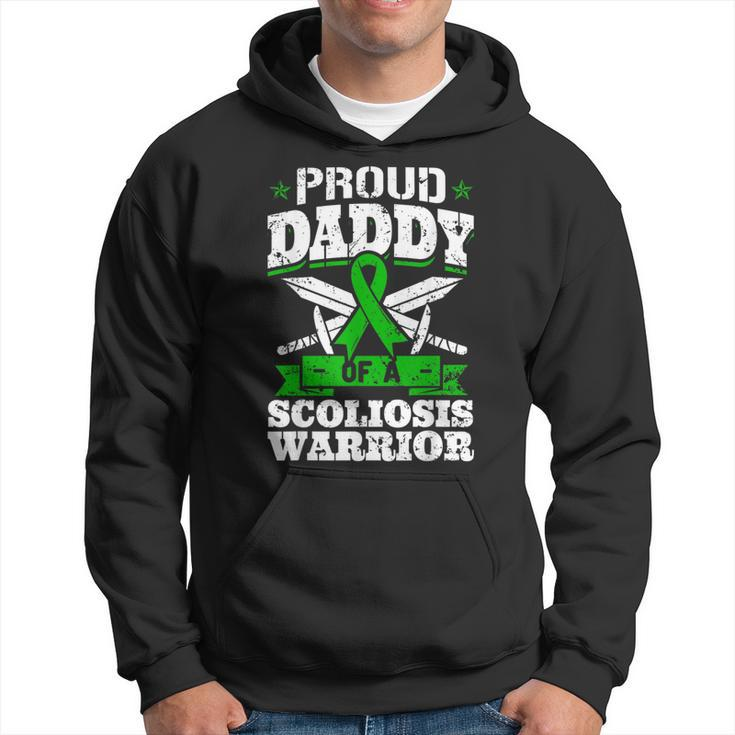 Proud Daddy Of A Scoliosis Warrior Awareness Ribbon Advocate Hoodie