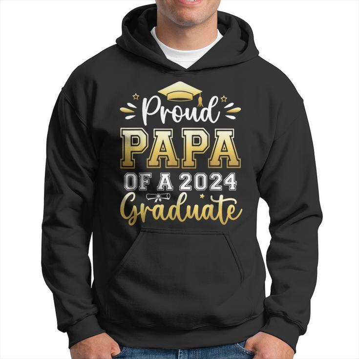Proud Papa Of A 2024 Graduate Senior Graduation Men Hoodie