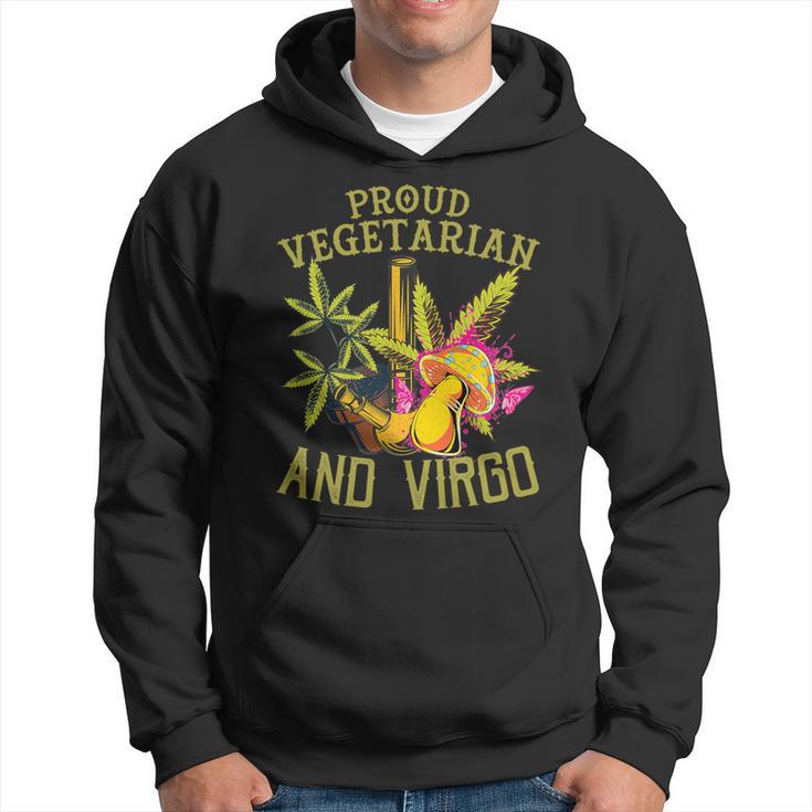 Proud Vegetarian Weed Virgo Vintage 420 Hoodie