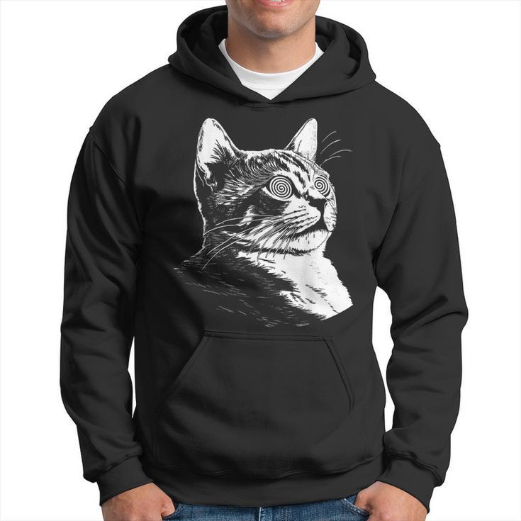 Psychedelic Cat Festival Edm Trippy Illusion Kitty Rave Cats Hoodie