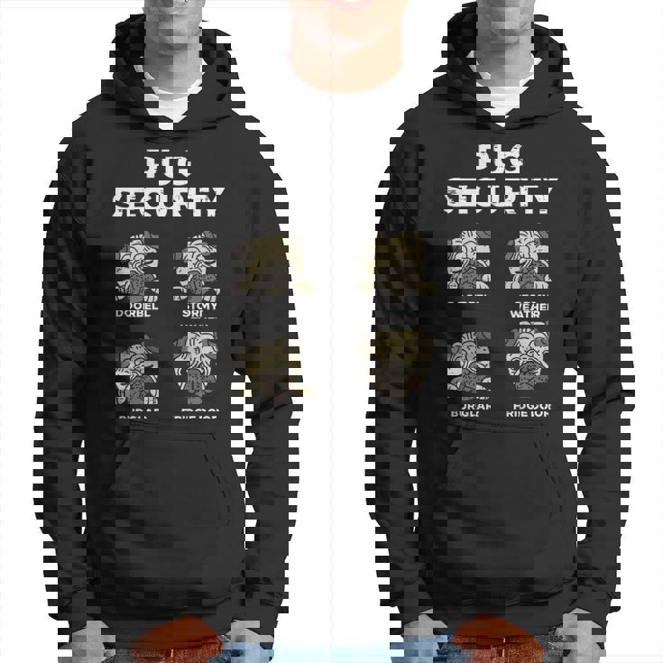Pug Security Animal Pet Dog Lover Owner Hoodie