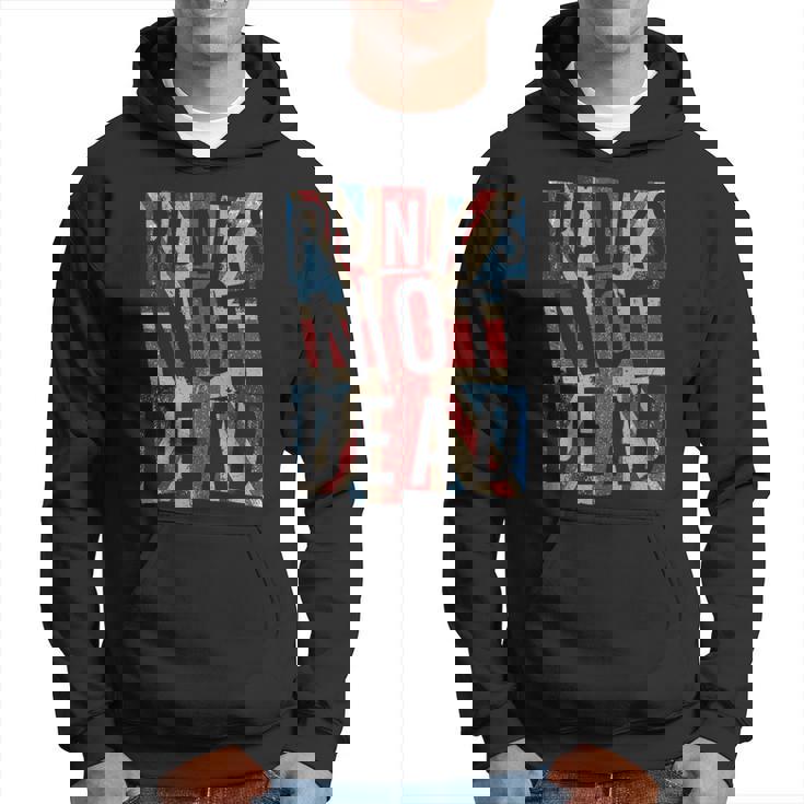 Punks Not Dead Vintage Uk London Flag Punk Is Not Dead Sudadera