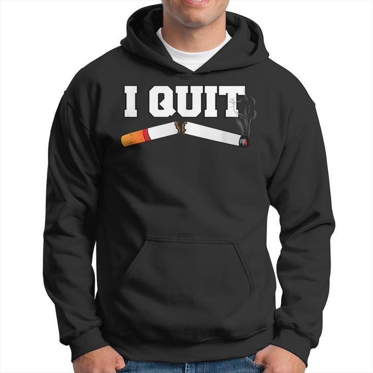 I Quit Smoking Breaking Addiction Smoker New Year Resolution Hoodie