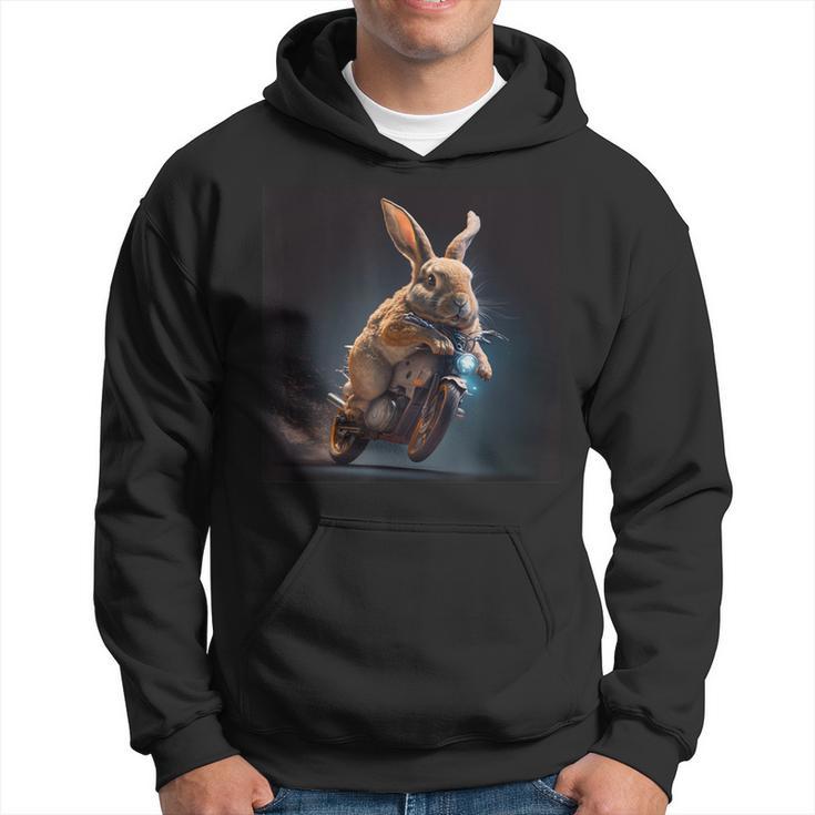 Rabbit Fahrt Motorcycle Easter Bunny Biker Bike Hoodie