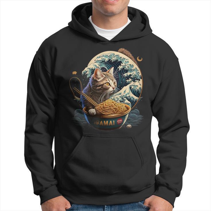 Ramen Cat Kawaii Anime Japanese Vintage Hoodie