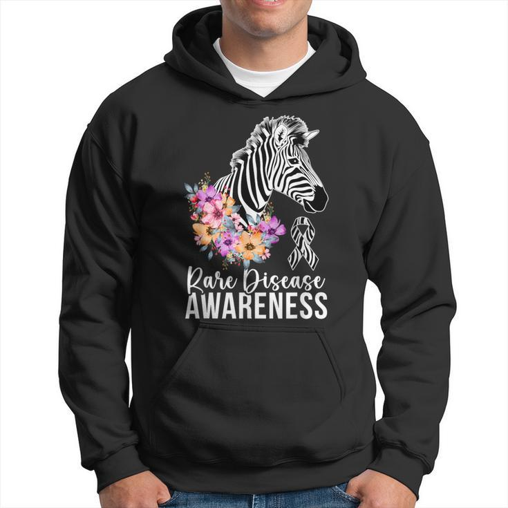 Rare Disease Awareness Zebra Rare Disease Warrior Hoodie