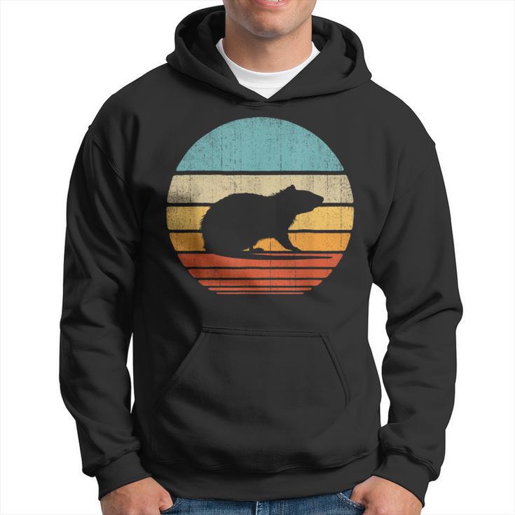 Rat Retro Vintage 60S 70S Sunset Rodent Animal Women Hoodie