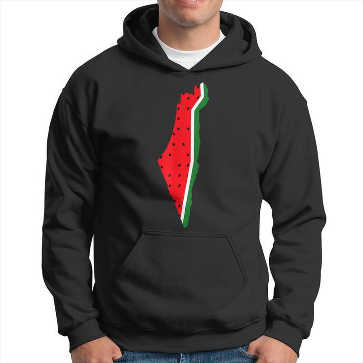 Real Palestine Watermelon Map Hoodie