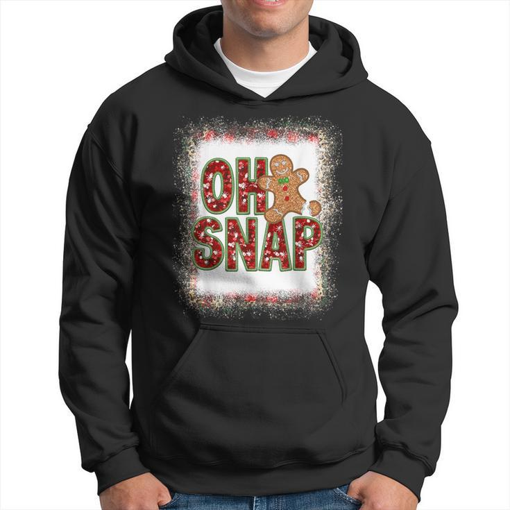Red Cheerful Sparkly Oh Snap Gingerbread Christmas Cute Xmas Hoodie