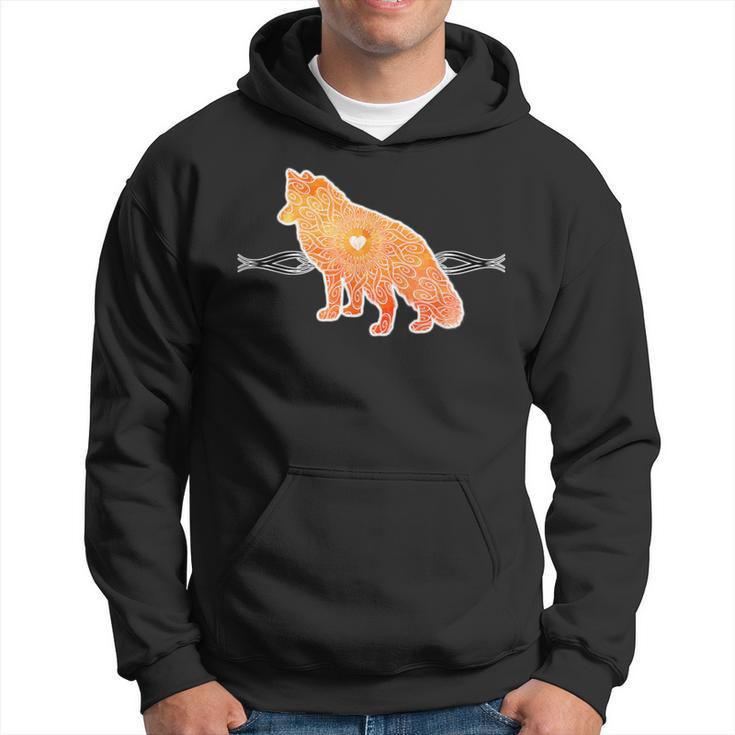 Red Fox Watercolor Style Orange White Animal Hoodie Monsterry