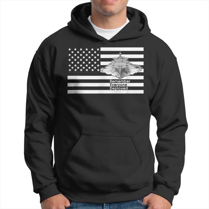 Red Friday Military Remember Everyone Deployed Flag Ship Hoodie