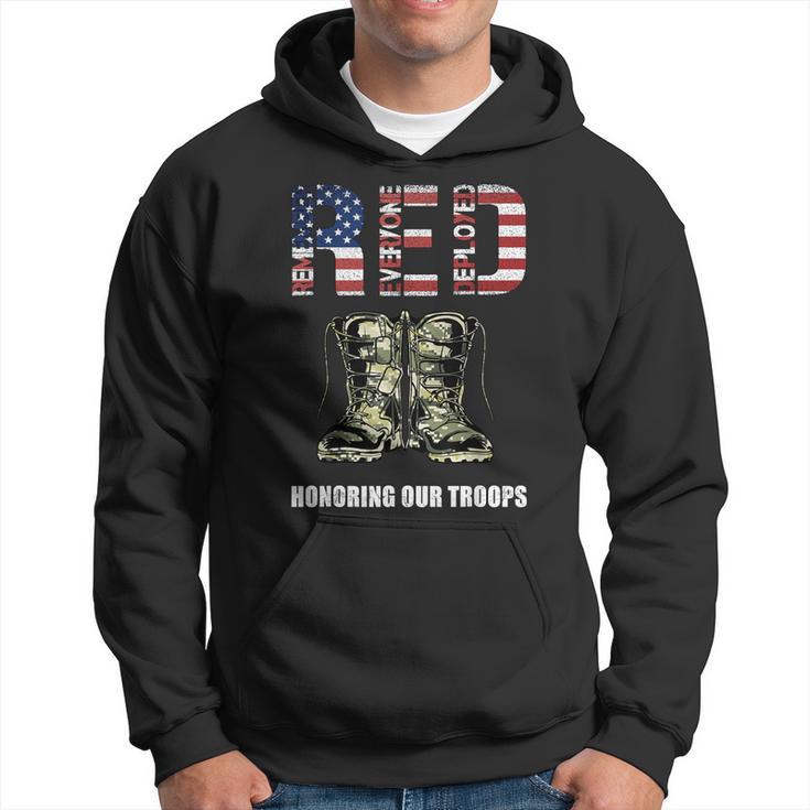 Red Friday Military Veteran Honoring Our Troops Hoodie