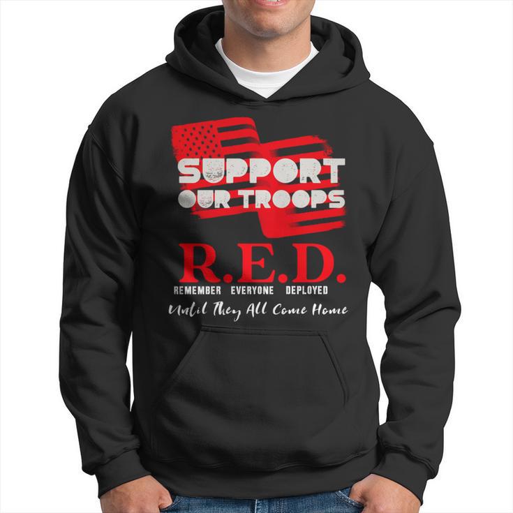 Red Friday Military On Friday We Wear Red Support Our Troops Hoodie