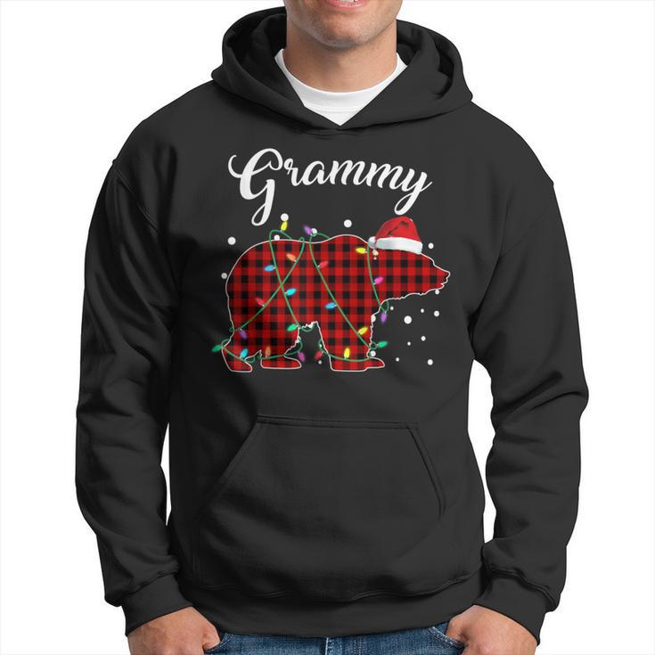 Red Plaid Grammy Bear Matching Buffalo Pajama Hoodie