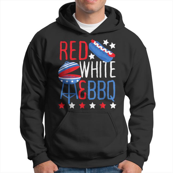 Red White & Blue Bbq Usa Holiday Hot Dog Grill Party Hoodie