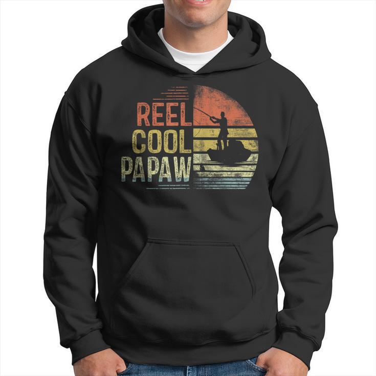 Reel Cool Papaw Fishing Papaw Birthday Vintage Hoodie