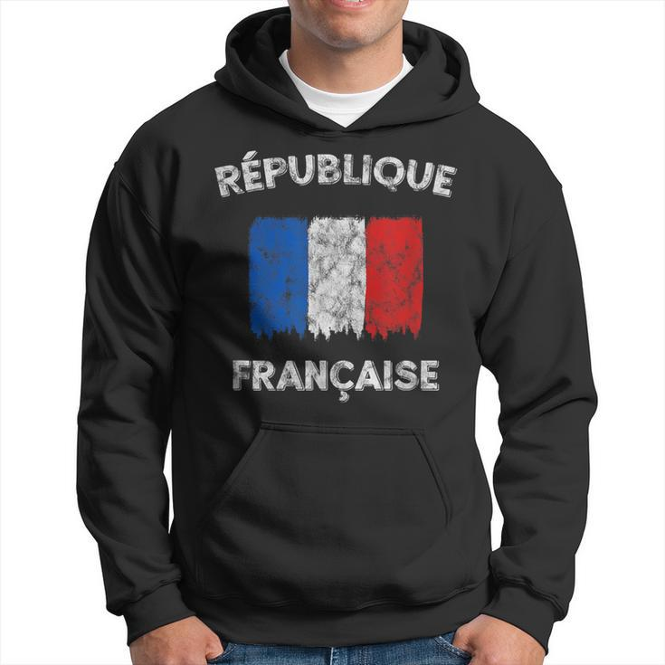 Republique Francaise Vintage French Flag Hoodie