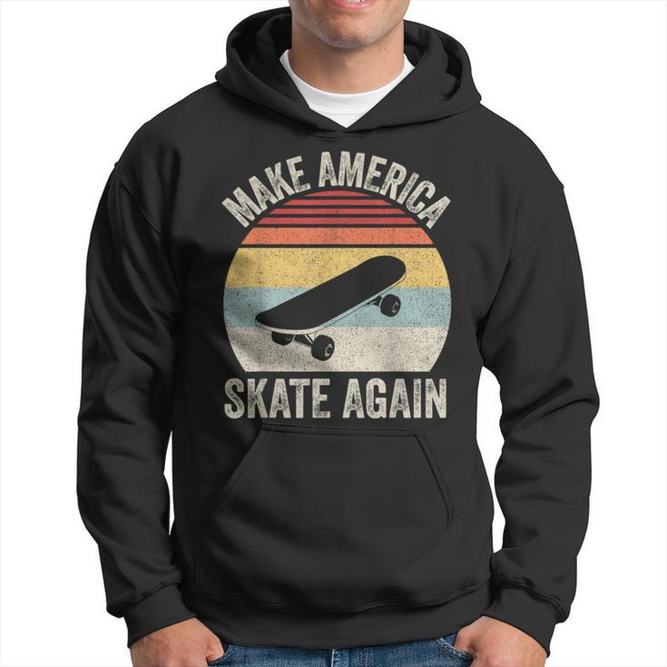 Retro Make America Skate Again Skateboard Skateboarding Hoodie