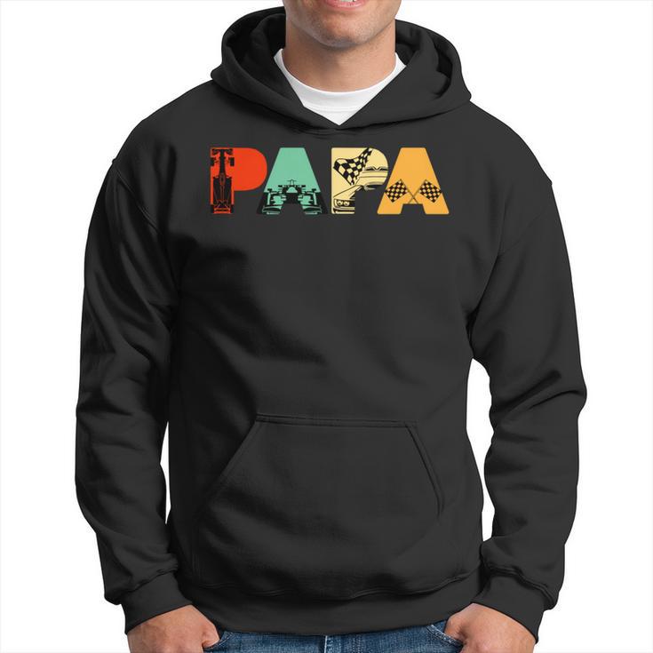 Retro Auto Racer Papa Lustigeintage Papa Auto Racer Kapuzenpullover