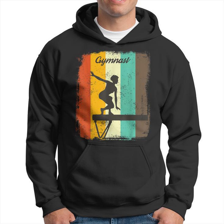 Retro Balance Beam Gymnast For Gymnastics Lovers Hoodie