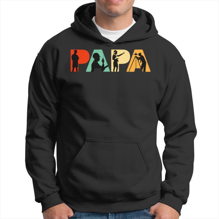 Retro-Bauingenieur Papa Stolzer Bauingenieur Papa Kapuzenpullover