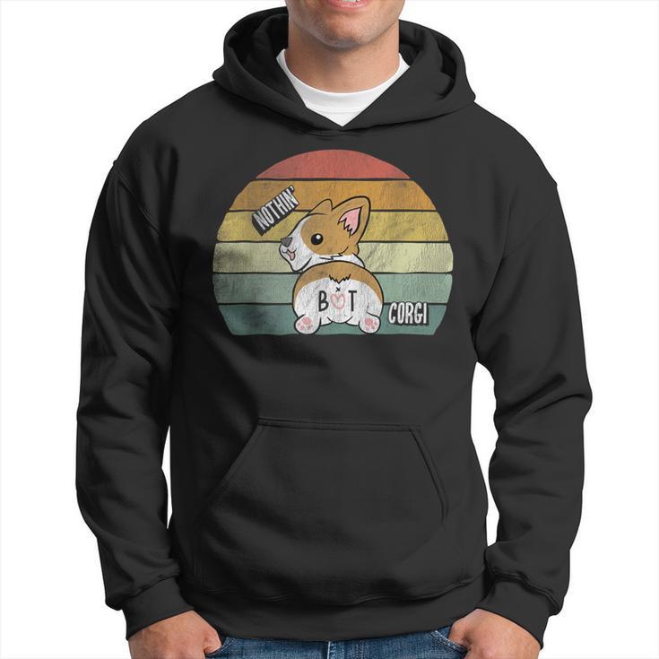 Retro Corgi Butt Nothing But Corgi Dog Lover Vintage Hoodie