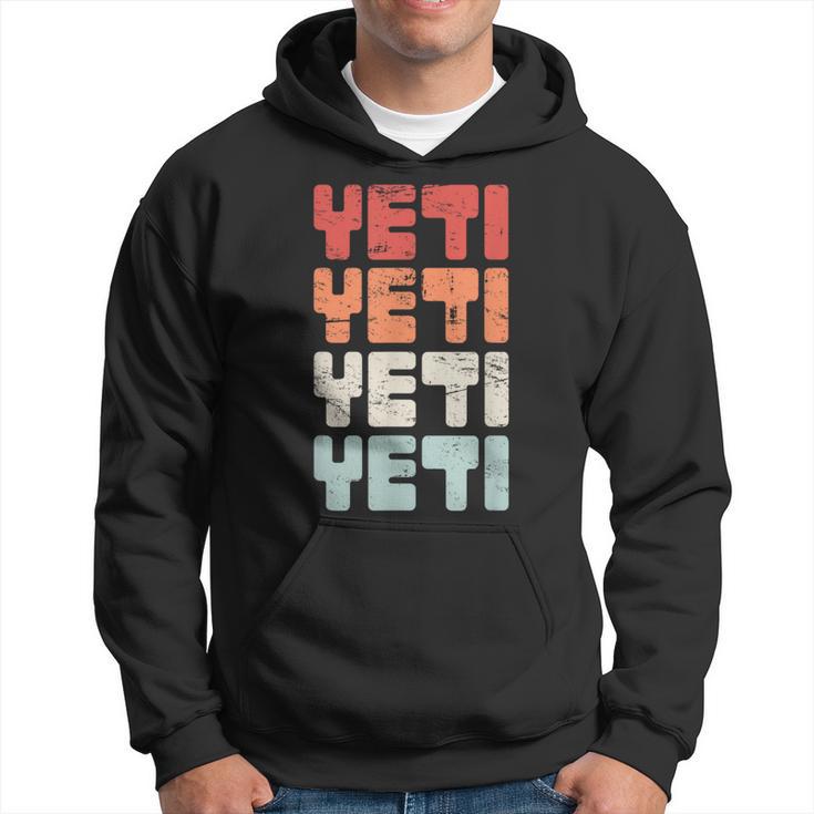 Retro Distressed Yeti Bigfoot Vintage Hoodie