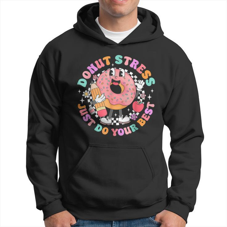 Retro Donut Stress Just Do Your Best Staar Testing Hoodie