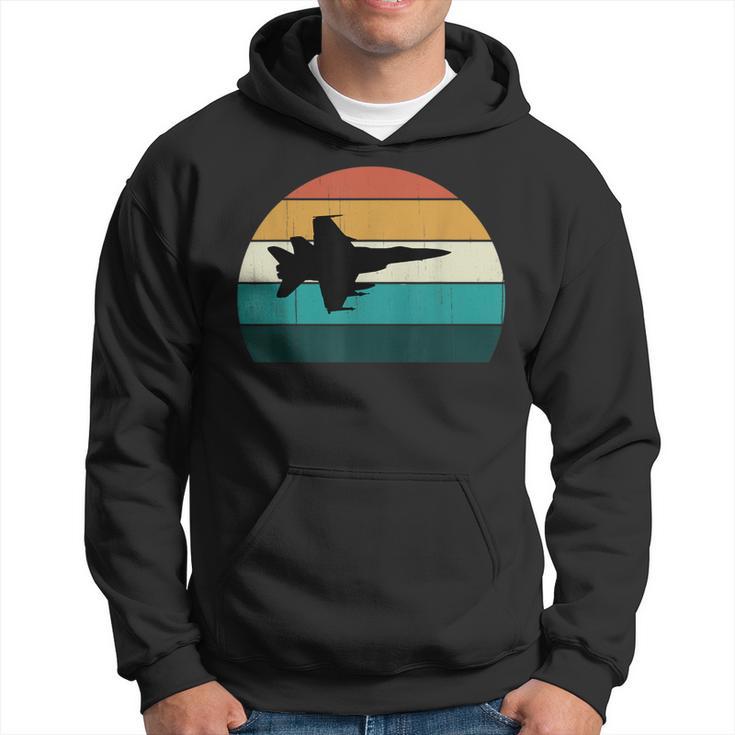 Retro Fighter Aircraft Flying Vintage Sunset Military Jet Hoodie